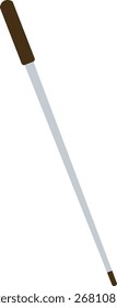 A sleek sword with a long blade and dark handle in a clean vector style. The weapon features a slender design with a simple grip. Cartoon vector illustration.