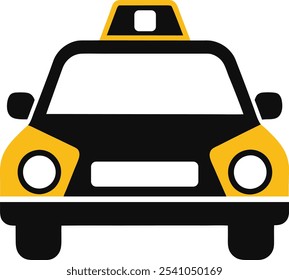 A sleek taxi silhouette vector design with clean lines, ideal for urban and transportation-themed projects.