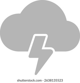 A Sleek Thunderstorm Cloud Icon