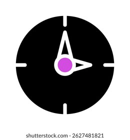 Sleek time icon illustration depicting minimalist style and clean design