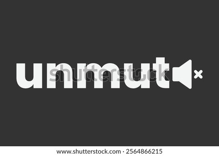 A sleek unmute logomark with play, pause, stop, rewind, and fast-forward icons. Minimalistic, modern, and versatile, perfect for media and technology branding with bold lines and vibrant colors
