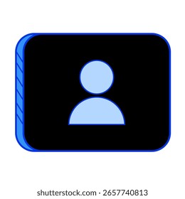 Sleek user profile icon for websites and apps, modern design, easy to use for UI elements