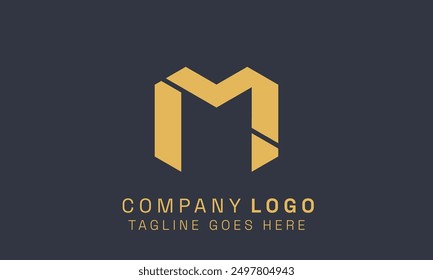 Sleek Vector Design of a Modern ‘M’ Logo with Contemporary Lines and Bold Aesthetics for Cutting-Edge Branding