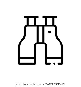 Elegante Ilustración vectorial de prismáticos, aptos para aventuras, exploración y viajes