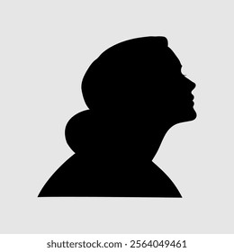 A sleek vector illustration of a woman's silhouette, featuring elegant curves and a minimalist design.