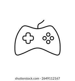 Ícone de Linha do Controlador de Jogo do Console do Gamepad
