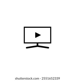 A sleek vector television icon, perfect for media projects, electronics branding, digital designs, and technology-related content.