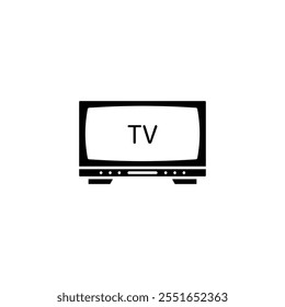 A sleek vector television icon, perfect for media projects, electronics branding, digital designs, and technology-related content.