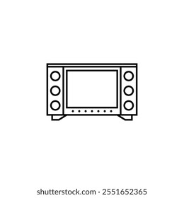 A sleek vector television icon, perfect for media projects, electronics branding, digital designs, and technology-related content.