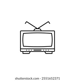 A sleek vector television icon, perfect for media projects, electronics branding, digital designs, and technology-related content.