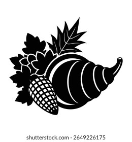 sleek vector of a thanksgiving cornucopia autumn.