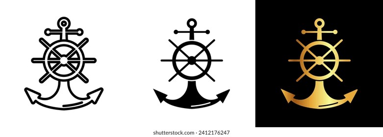 A sleek and versatile anchor icon, perfect for maritime, nautical, or stability-themed designs.