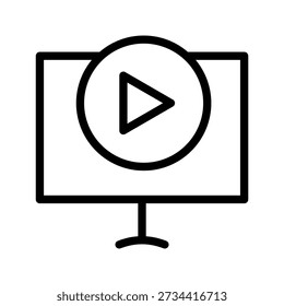 Sleek Video Player Icon Set for Multimedia Interface Control and Digital Cinema Application