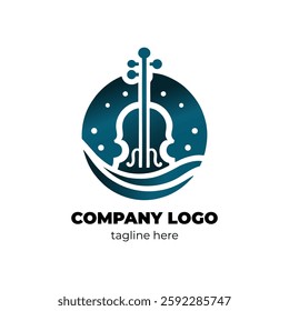 Sleek violin vector design for music instrument companies violin accessories shops or violin concert promotions