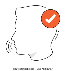 A sleek voice recognition icon representing AI-powered speech detection, virtual assistants, and smart technology. Ideal for automation and UI.