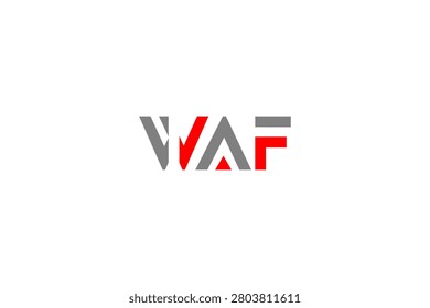 Sleek WAF Corporate Lettermark: Clean Architectural Vector Icon for Law Firm and Luxury Branding