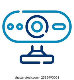 A sleek webcam with vibrant colors, perfect for video calls and live streaming.