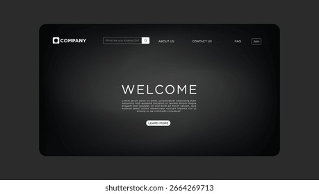 Sleek website template design perfect for modern business or technology startup landing page