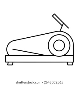 sleek-line-form-of-rowing-equipment  line art design on white background 