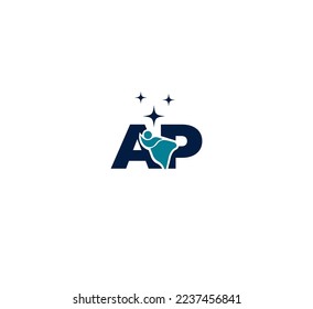 Sleep AP, PA letter logo design template elements. Modern abstract digital alphabet letter logo. Vector illustration. Sleep letter logo.
