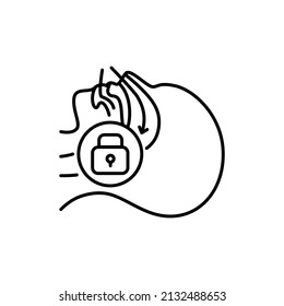 Sleep Apnea color line icon. Human diseases. Pictogram for web page, mobile app, promo.