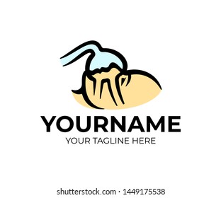 Sleep Apnea, Cpap Mask And Man, Logo Design. Snore Problem, Health, Healthcare And Medical, Vector Design And Illustration