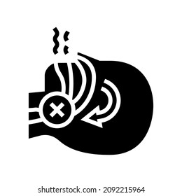 sleep apnea glyph icon vector. sleep apnea sign. isolated contour symbol black illustration