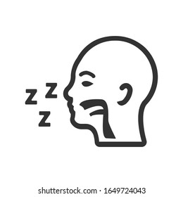 Sleep Apnea Icon, Snoring Symbol For Your Web Site , Logo, App, UI Design