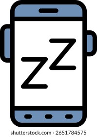 Sleep App Line Filled Icon Design