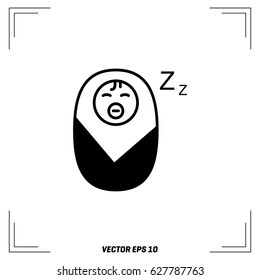 Sleep baby logo icon