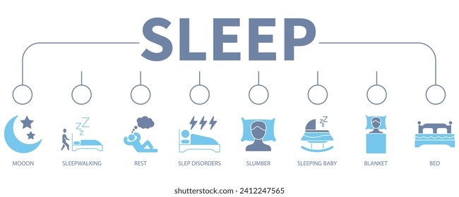 Sleep banner web icon vector illustration concept