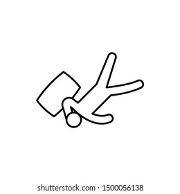 Sleep bed man sleeping diagonal icon. Element of sleep pose icon