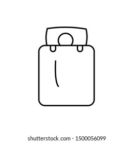 Sleep bed man sleeping vertical icon. Element of sleep pose icon