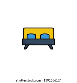sleep, bed and pillow icon vector illustration