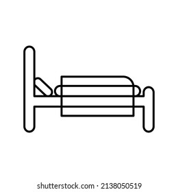sleep bed Vector icon which is suitable for commercial work and easily modify or edit it


