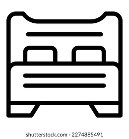 Sleep bedroom icon outline vector. Insomnia disorder. Stress time