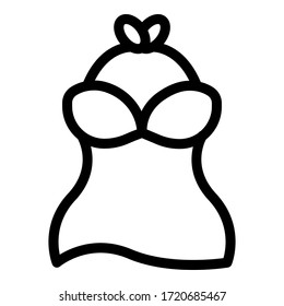 Sleep bra icon. Outline sleep bra vector icon for web design isolated on white background