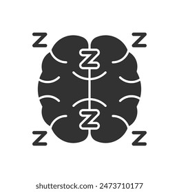 Sleep Brain Icon Sign Symbol