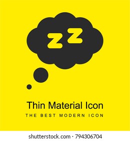 Sleep bright yellow material minimal icon or logo design