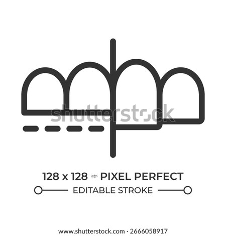 Sleep bruxism pixel perfect line icon. Teeth grinding, clenching. Dental illness, orthodontic. Oral health. Isolated vector illustration. Outline symbol. Simple linear drawing. Editable stroke