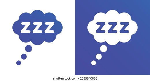 Sleep bubble icon. Sleeping dozing bubble icon vector illustration.