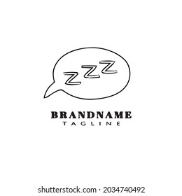 sleep bubble logo icon design template modern vector illustration