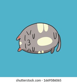 sleep cat character icon template colorful vector