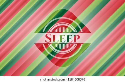 Sleep christmas badge background.