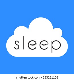 Sleep Cloud, Vector Illustration