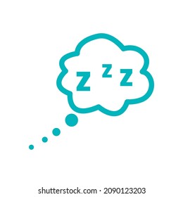 Sleep clouds icon, vector illustration