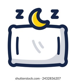 Sleep Color Outline Icon - Single Icon, Vector