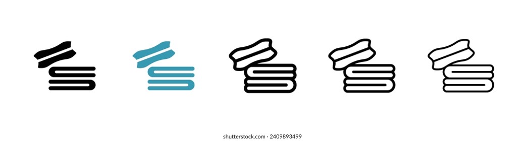Confort del sueño y conjunto de iconos vectores de cama. Símbolo de vectores de línea y dormitorio para el diseño de la interfaz de usuario.
