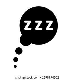 Sleep Comic Bubble Icon,  Zzz Icon Vector Illustration.