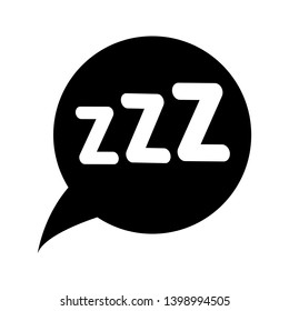 Sleep comic bubble icon,  zzz icon vector illustration.